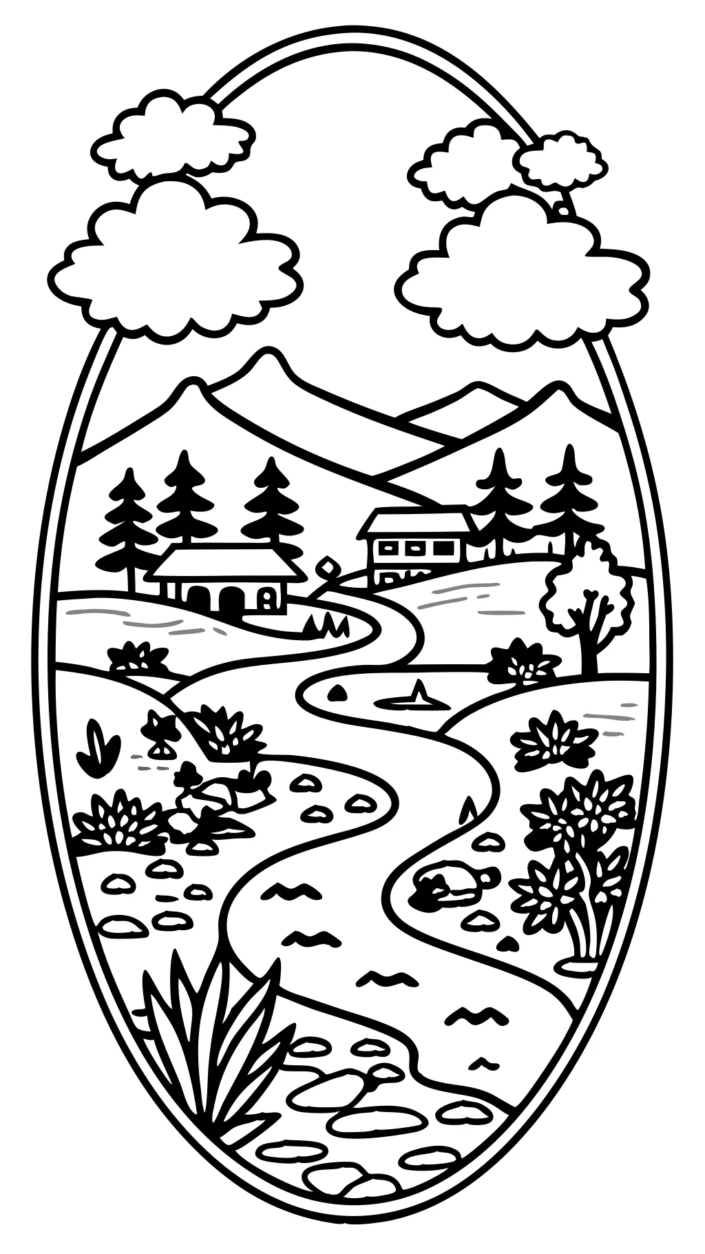 coloring pages of rivers